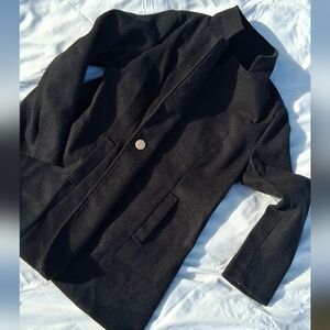 Men's Black Wool Coat